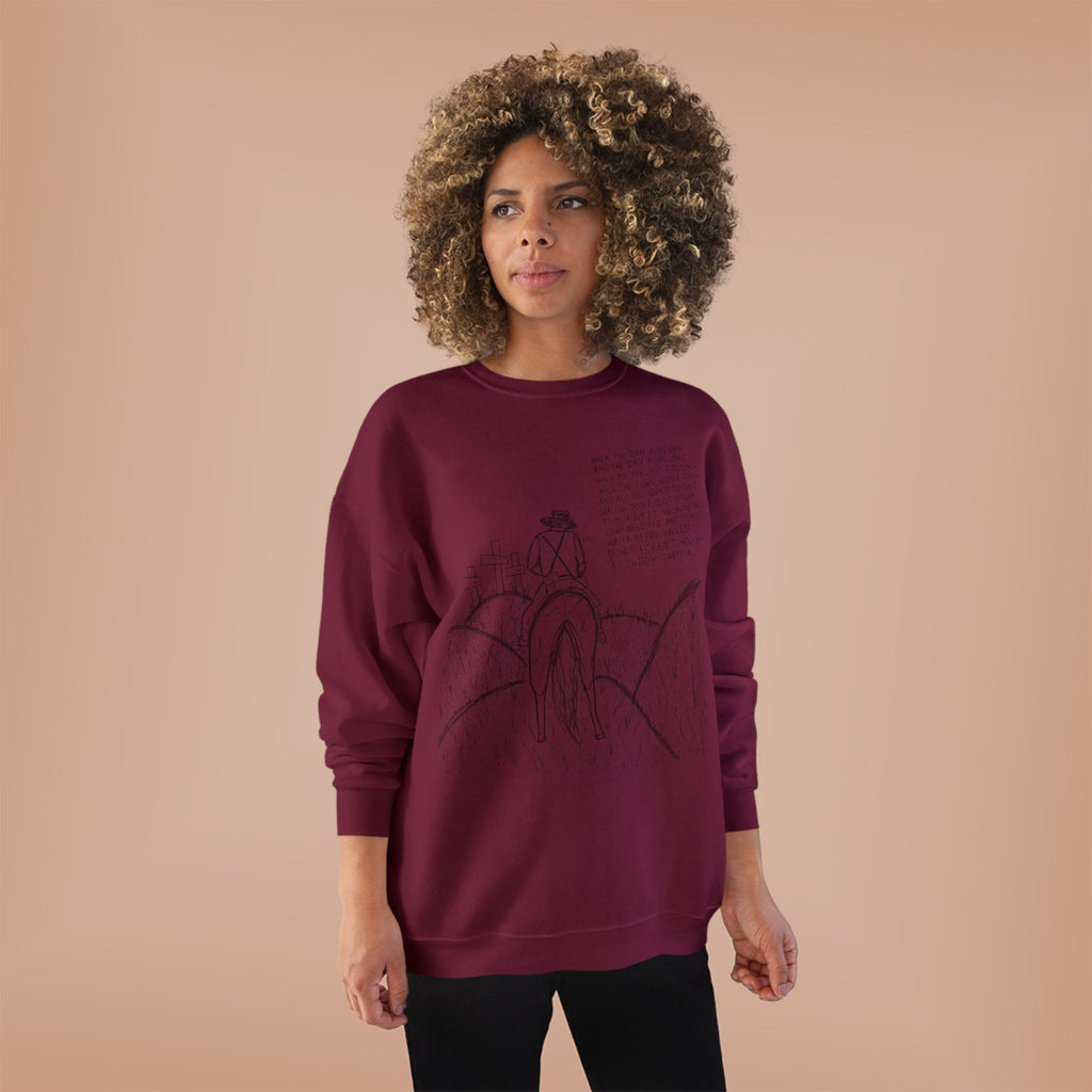 Cowboy that’s all poem crewneck