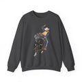Watercolor bullriding Crewneck Sweatshirt artist Paula burtt-emry