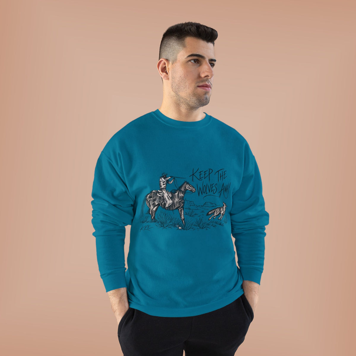 Keep the wolves away crewneck