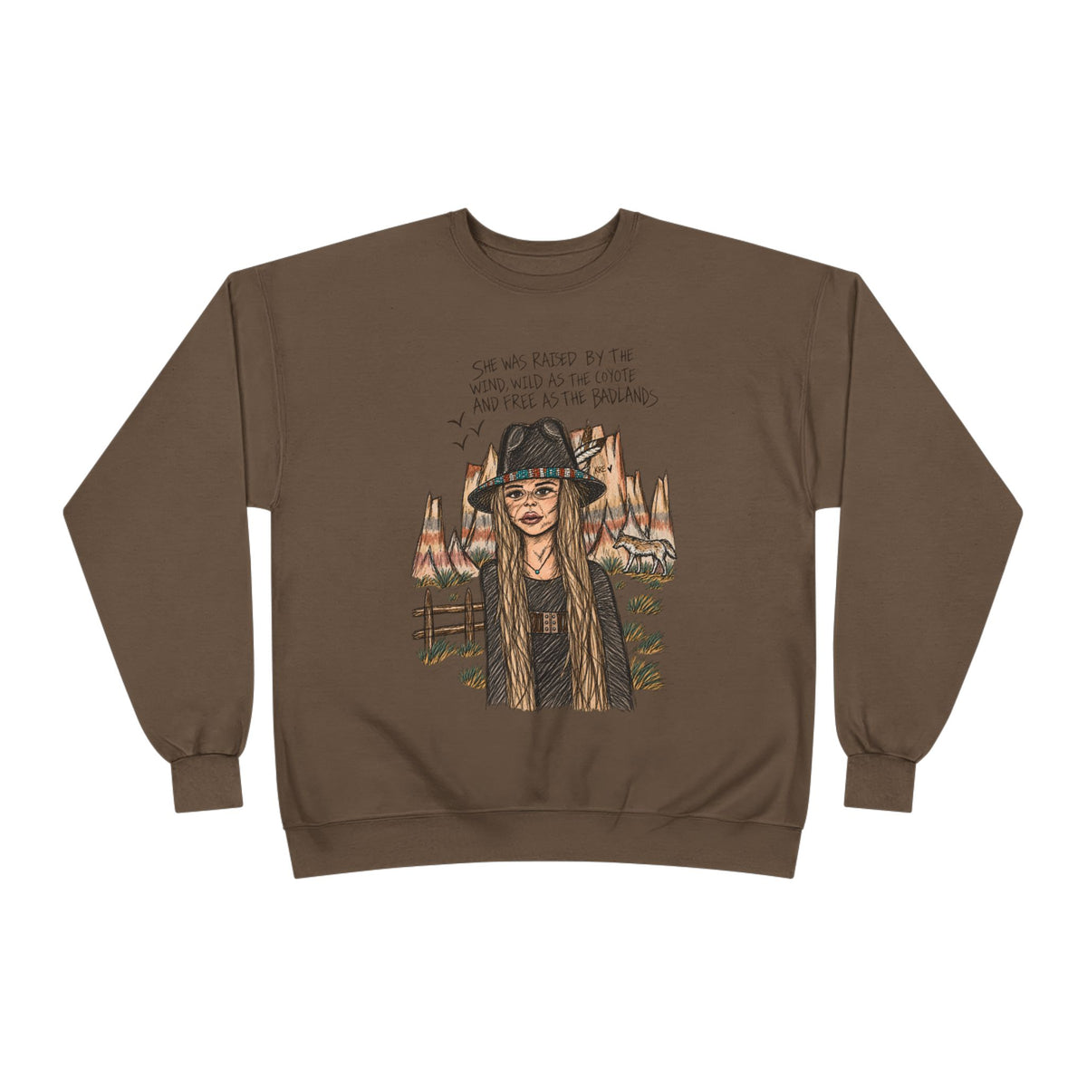 She was as free as the badlands crewneck