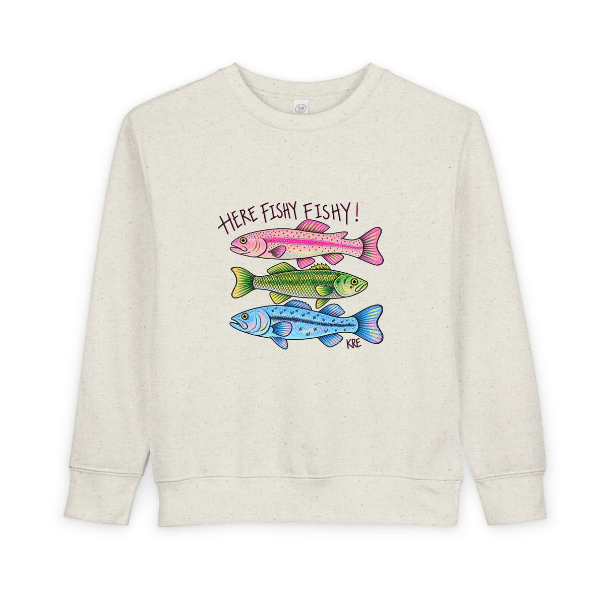 Here fishy fishy toddler crewneck