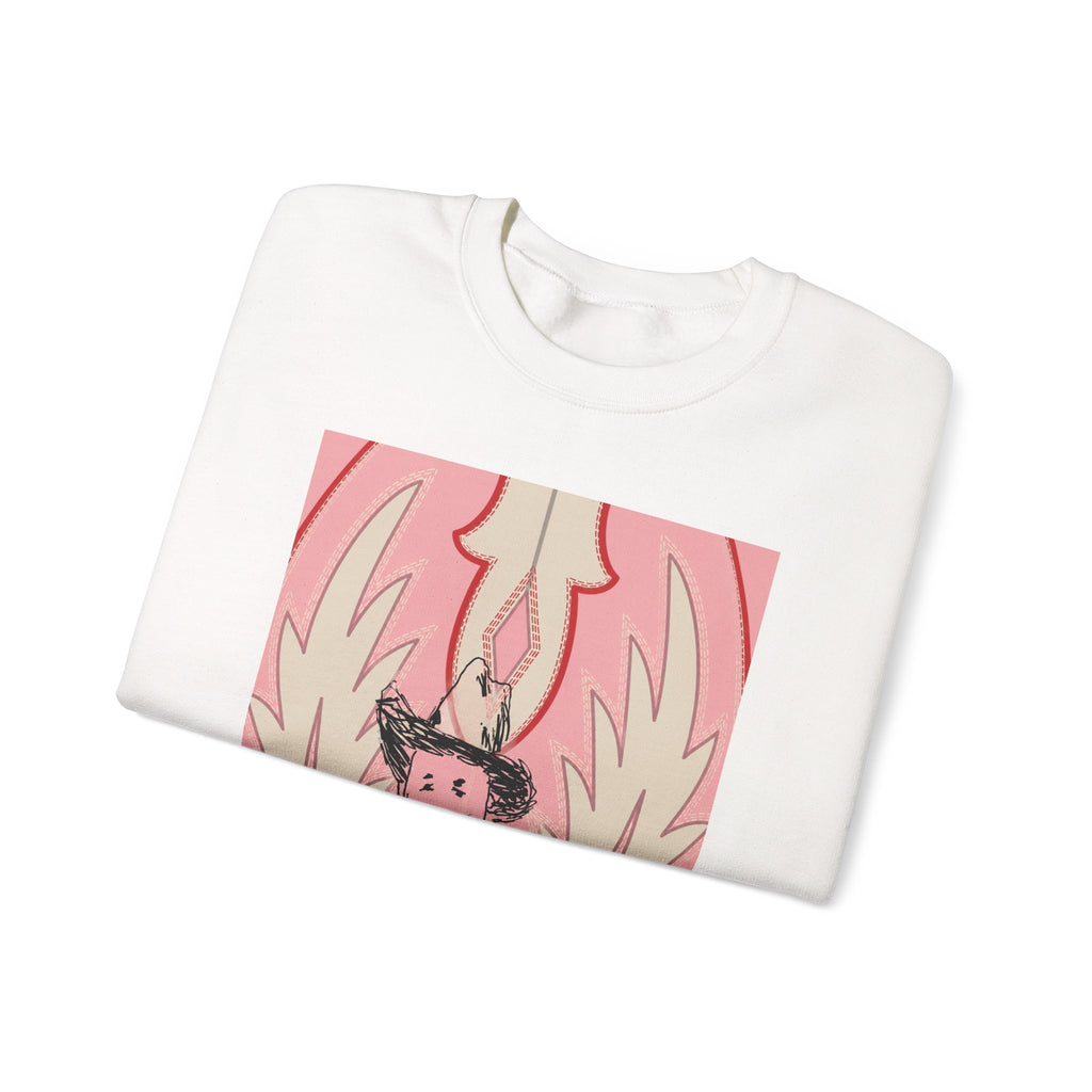 Distorted cowboy Unisex Heavy Blend™ Crewneck Sweatshirt