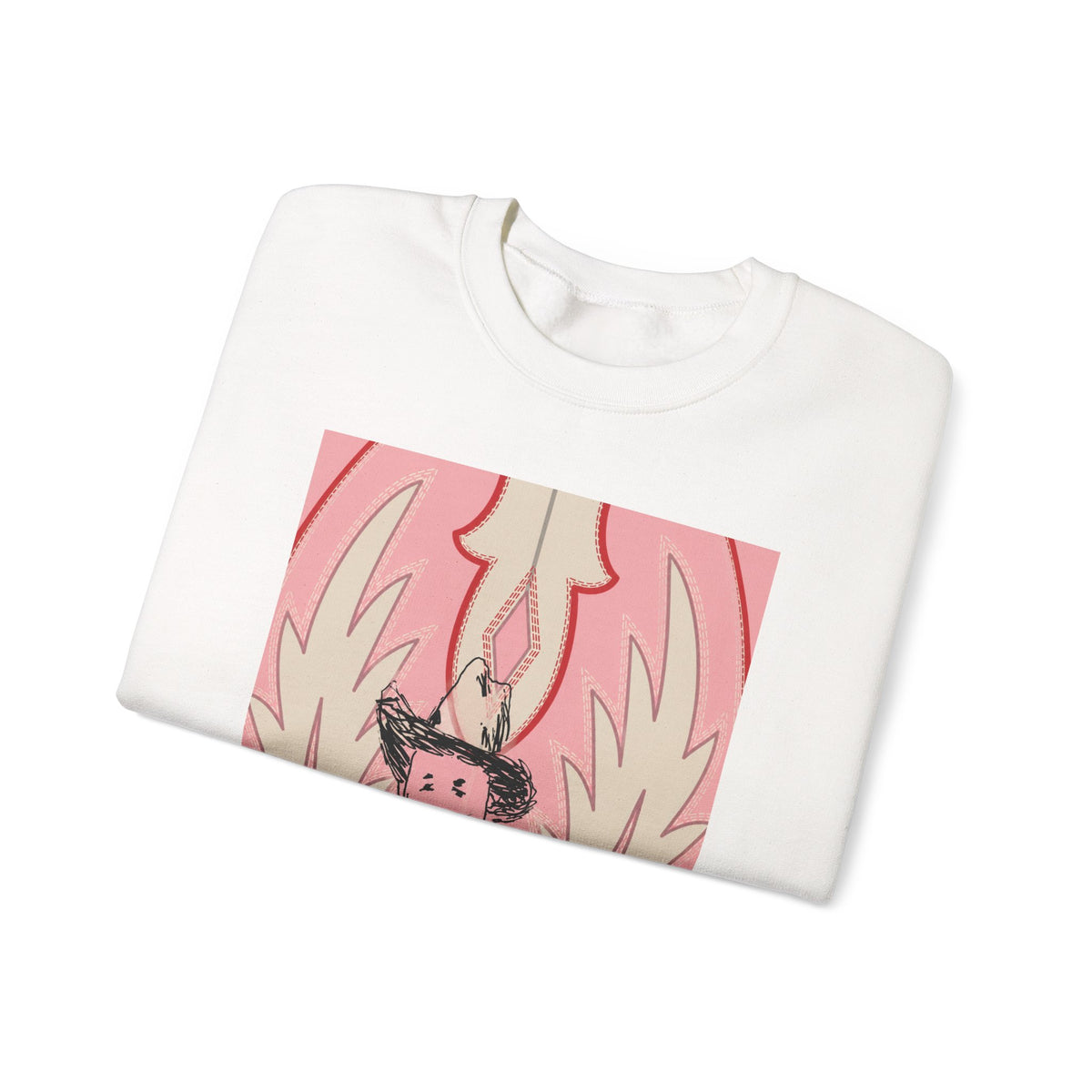 Distorted cowboy Unisex Heavy Blend™ Crewneck Sweatshirt