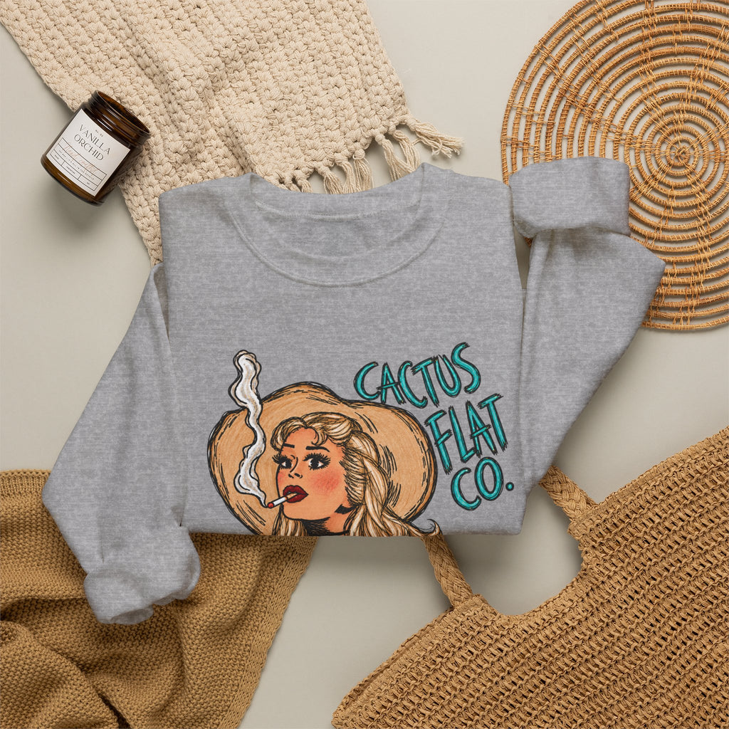 Cactus Flat Lady- Crewneck