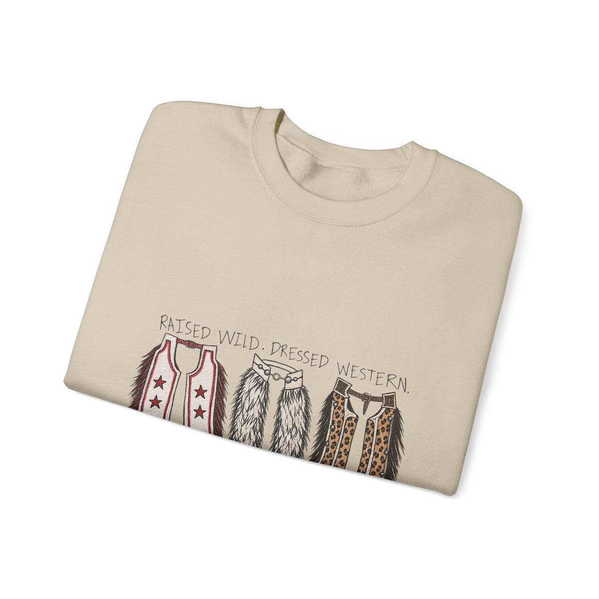 Raised wild dressed western Unisex Heavy Blend™ Crewneck Sweatshirt