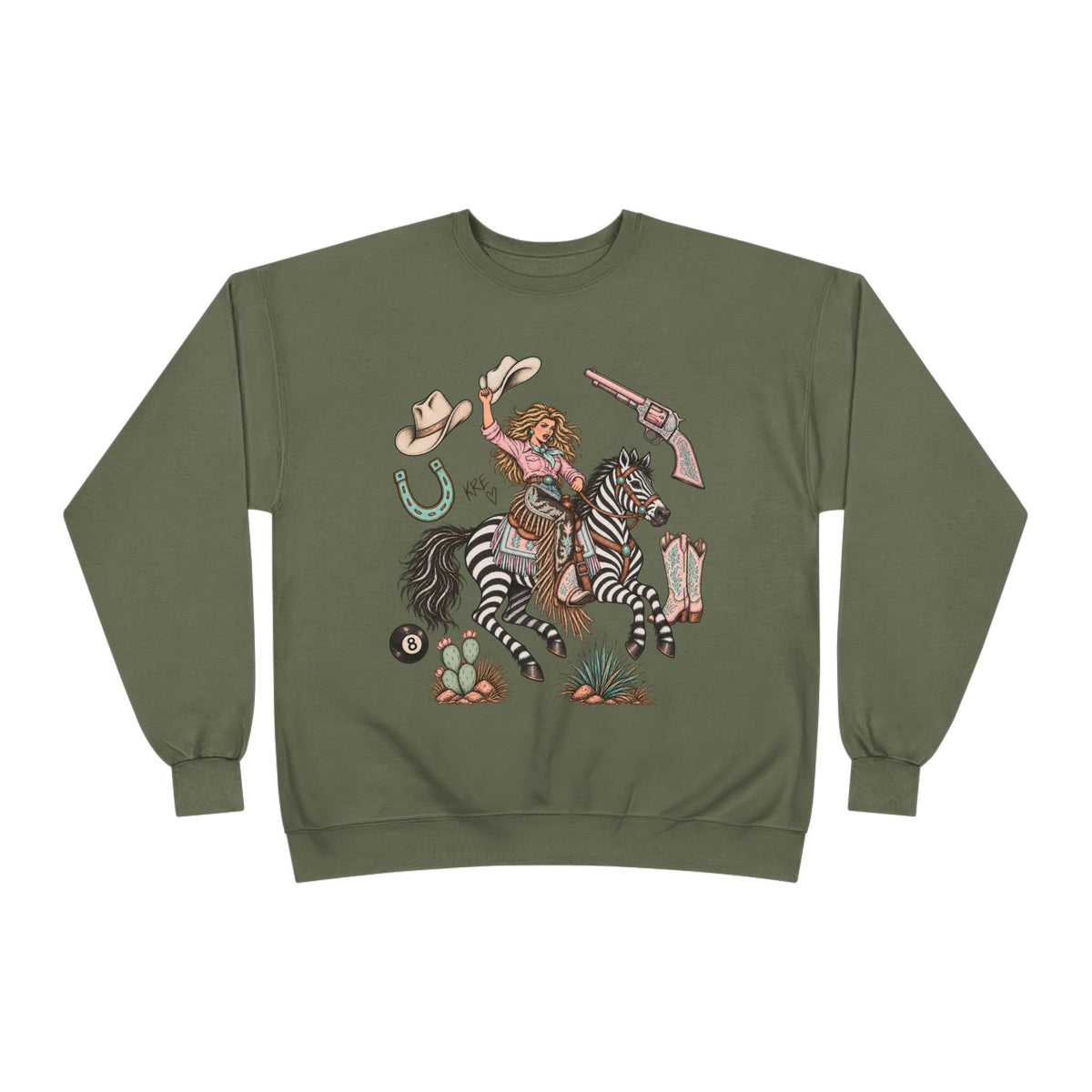 Zebra girl crewneck
