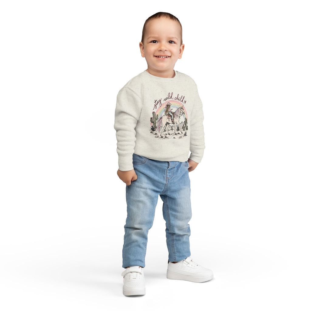 Stay wild child toddler crewneck