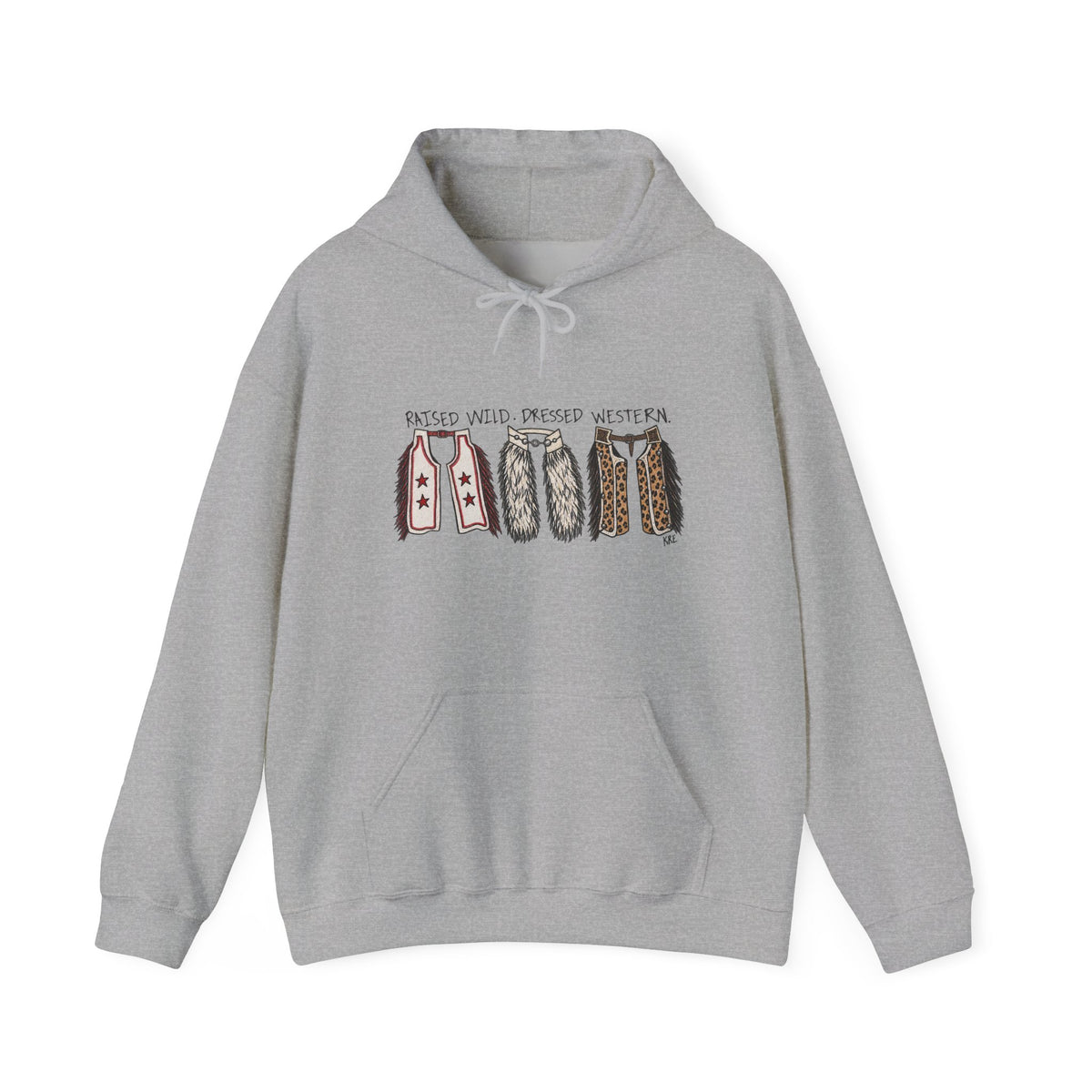 Raised wild dressed western Hooded Sweatshirt