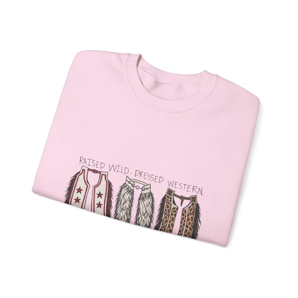 Raised wild dressed western Unisex Heavy Blend™ Crewneck Sweatshirt