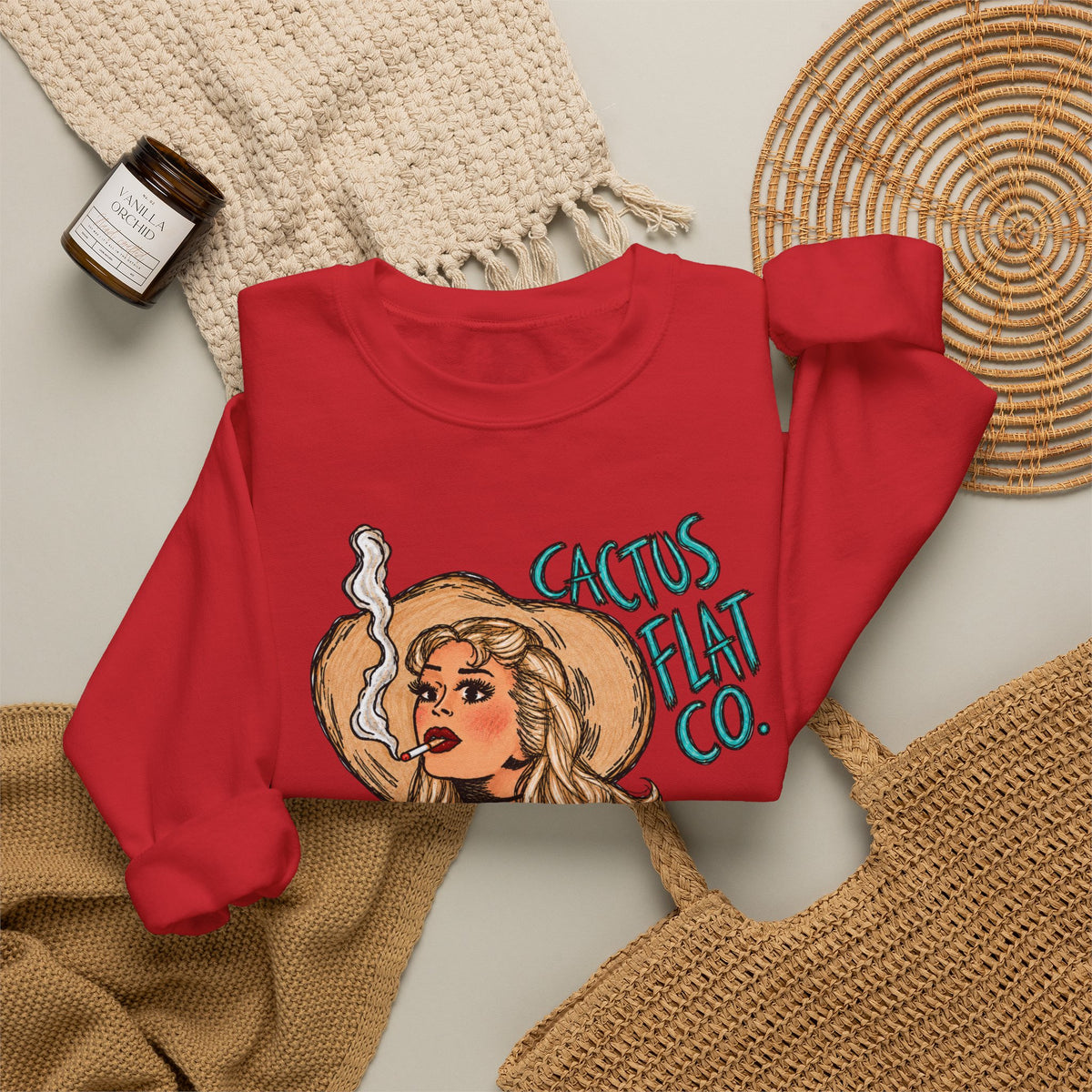 Cactus Flat Lady- Crewneck