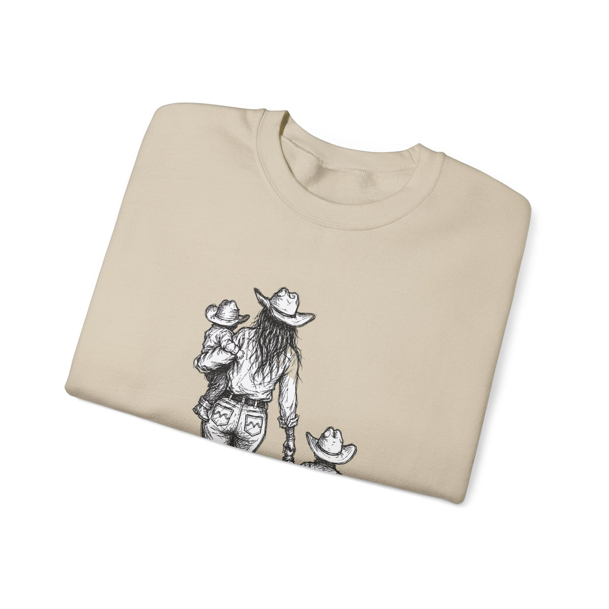 Mama and her cowboys Unisex Heavy Blend™ Crewneck Sweatshirt