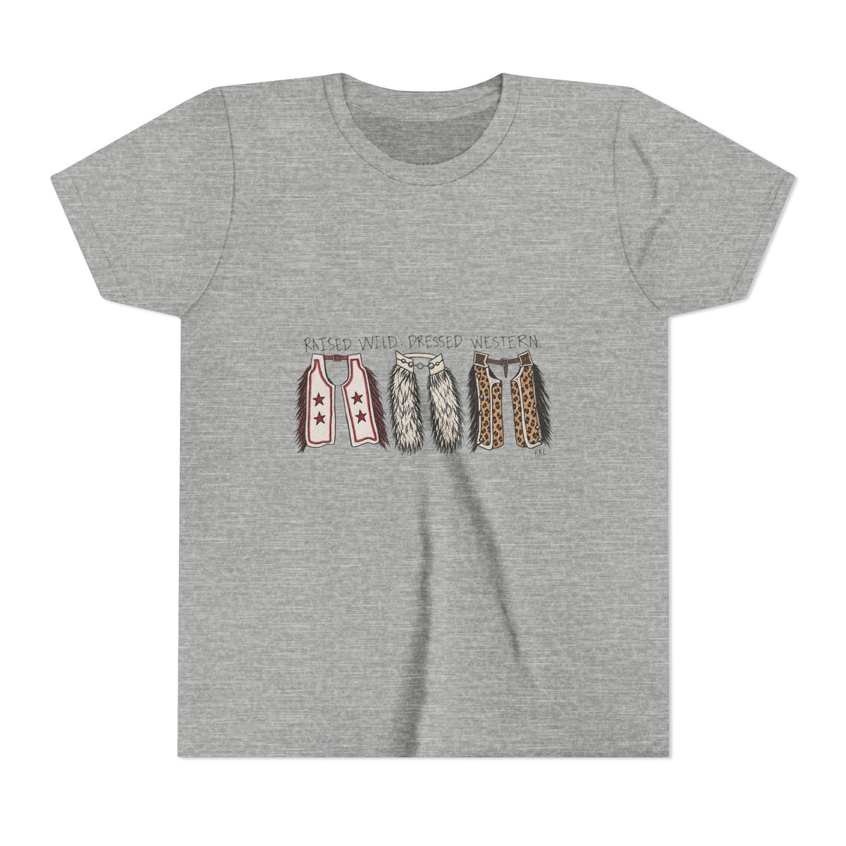 Raised wild-dressed western Youth Short Sleeve Tee