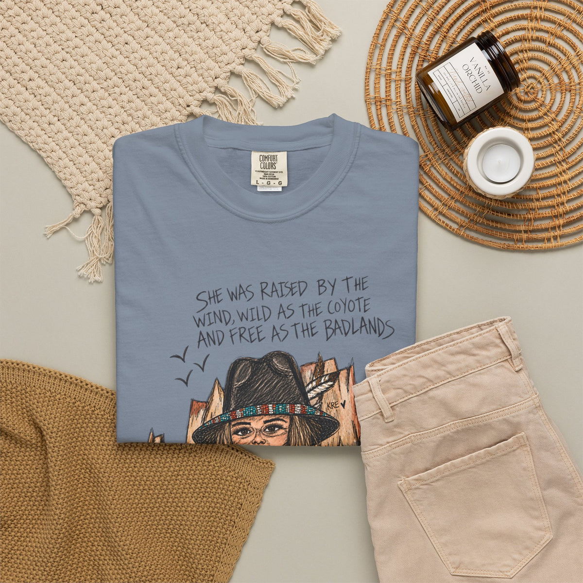 She was as free as the badlands T-shirt