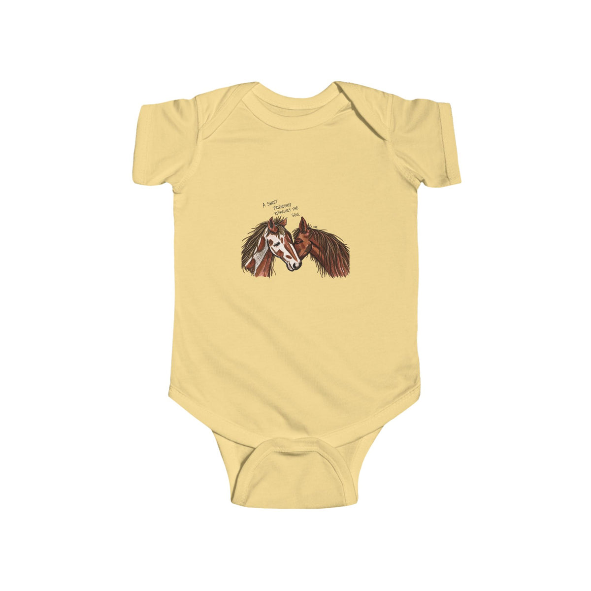 Sweet friendship baby onesie