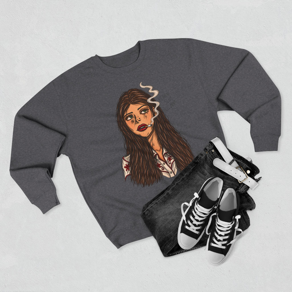 Heaven sent. Hell bound. Crewneck