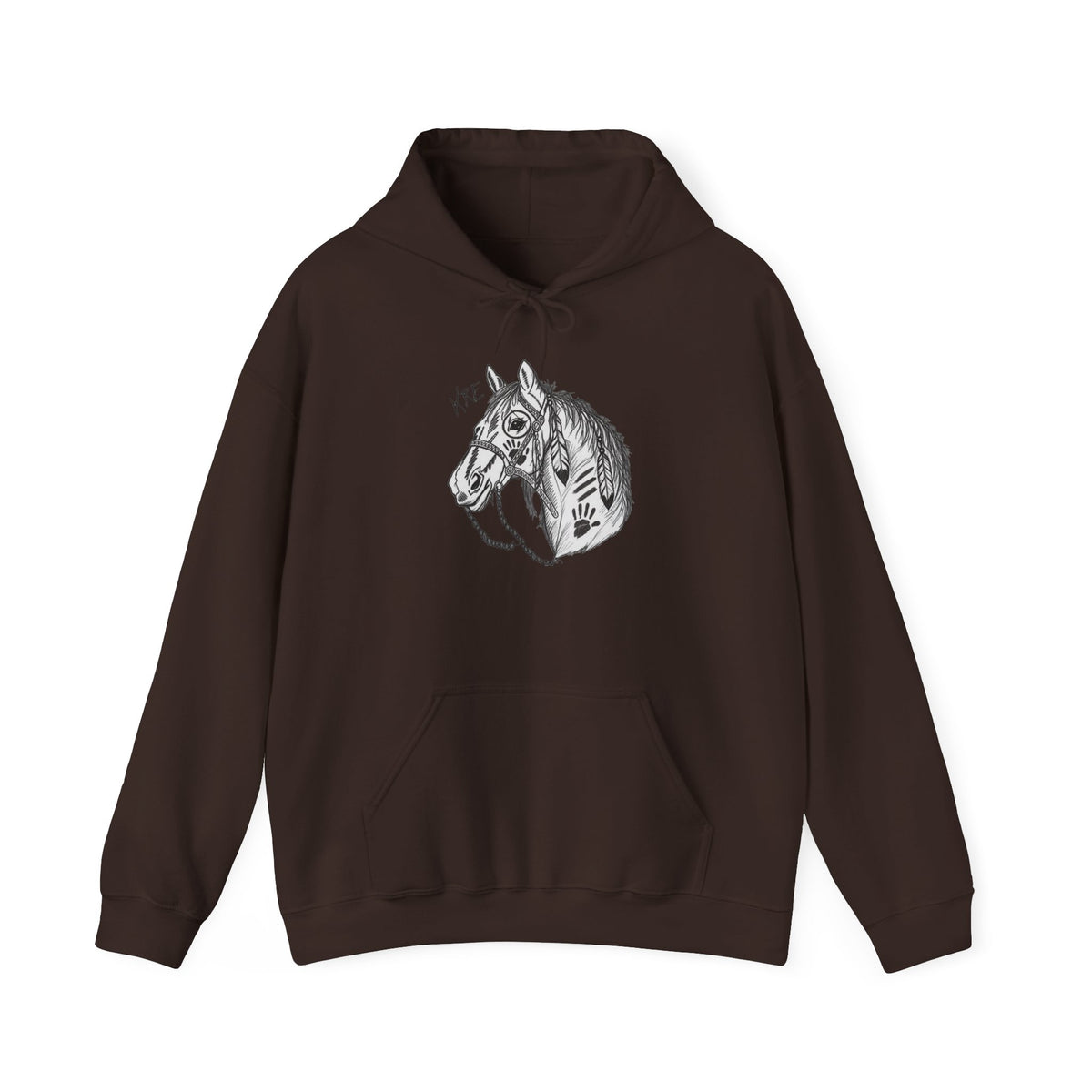 Hand drawn war pony Unisex Heavy Blend™ Hooded Sweatshirt