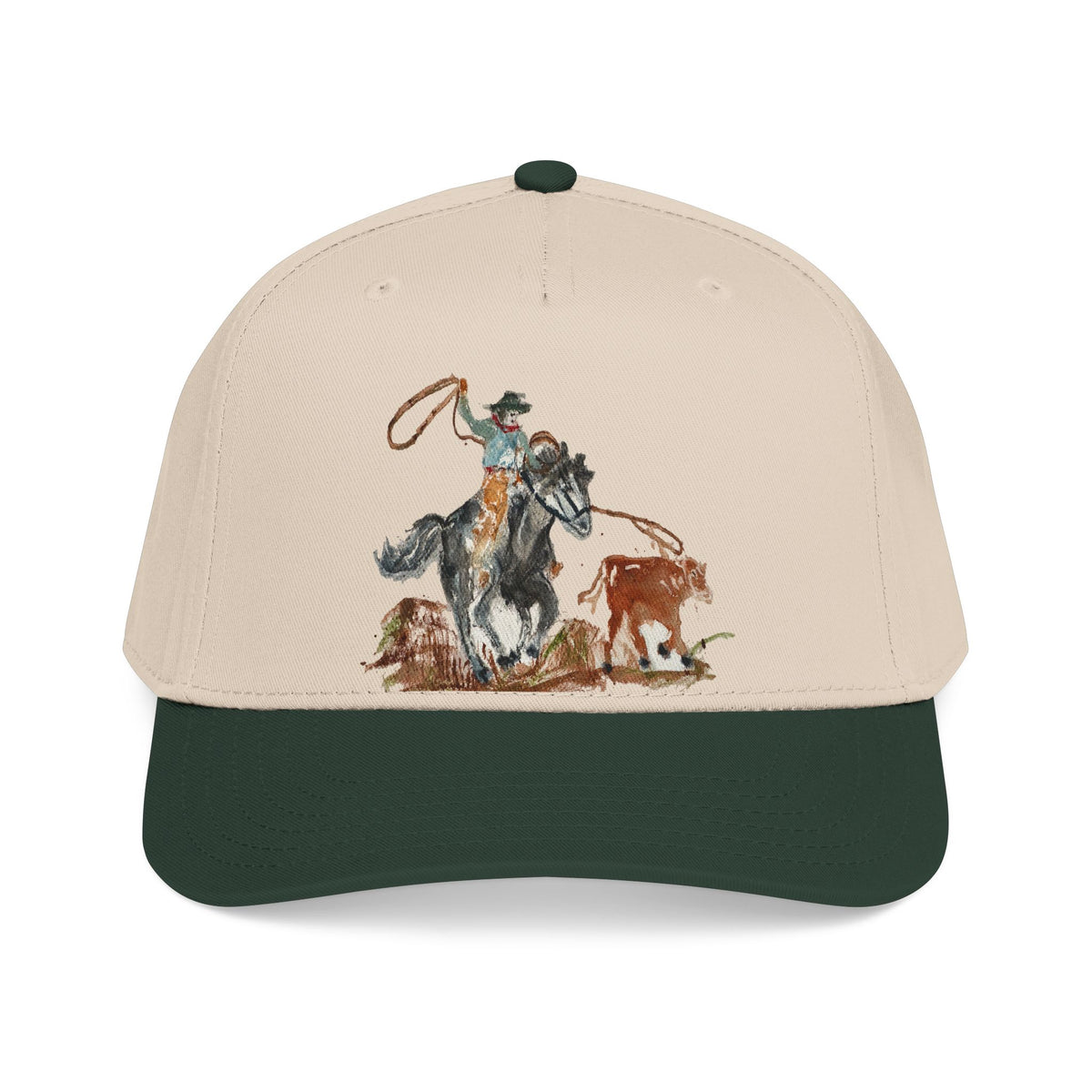 Roper watercolor baseball cap by Paula Emry-burtt
