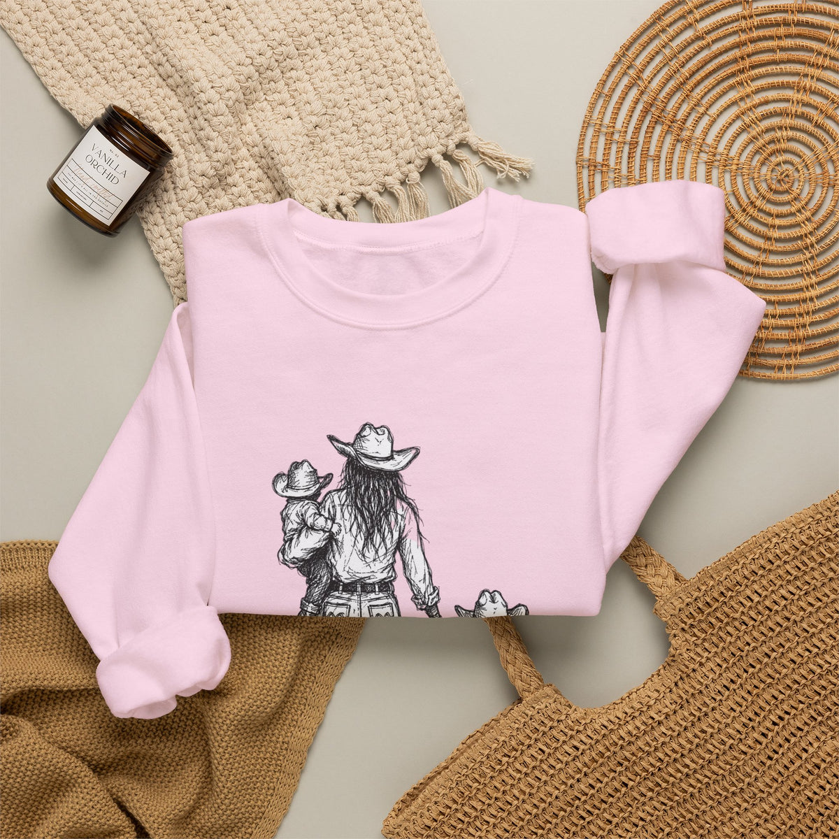 Mama and her cowboys Unisex Heavy Blend™ Crewneck Sweatshirt