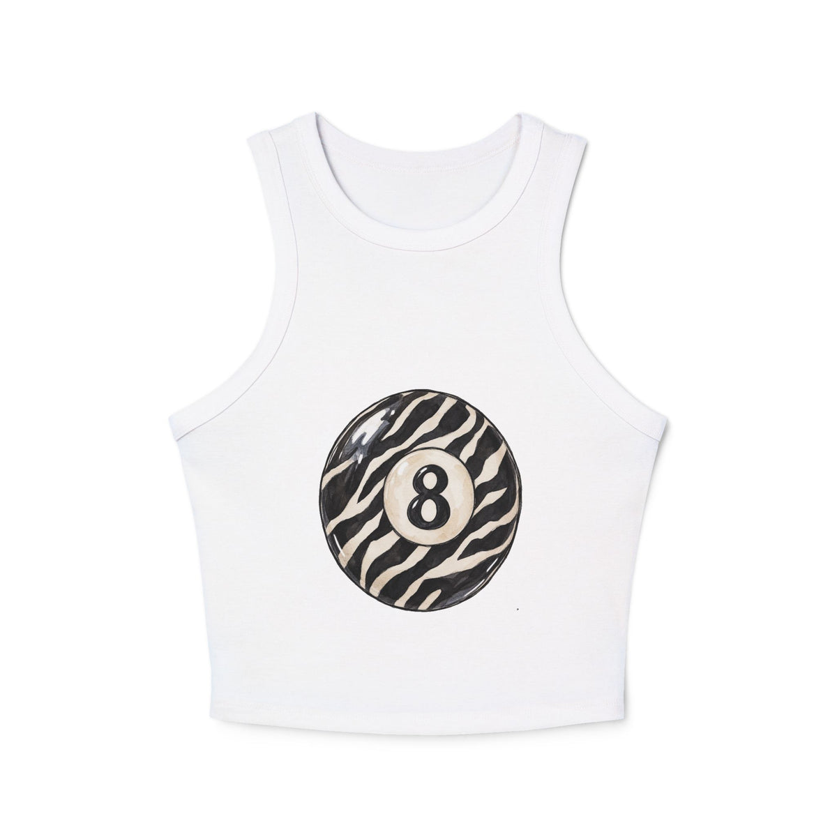 Lucky 8 Women's Micro Rib Racer Tank Top