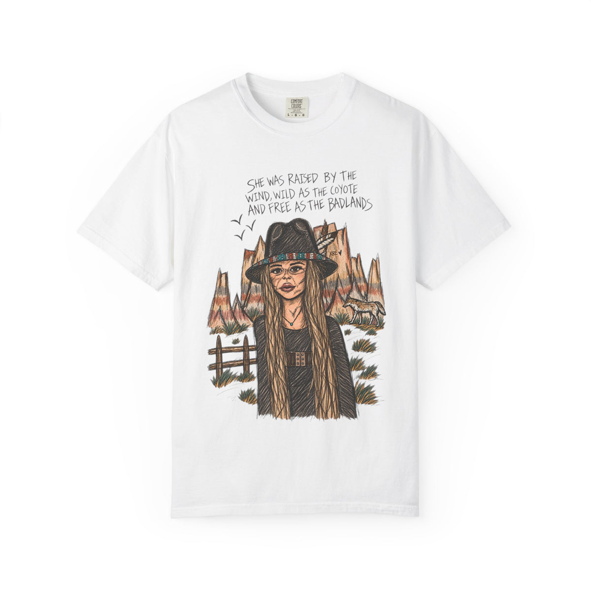 She was as free as the badlands T-shirt