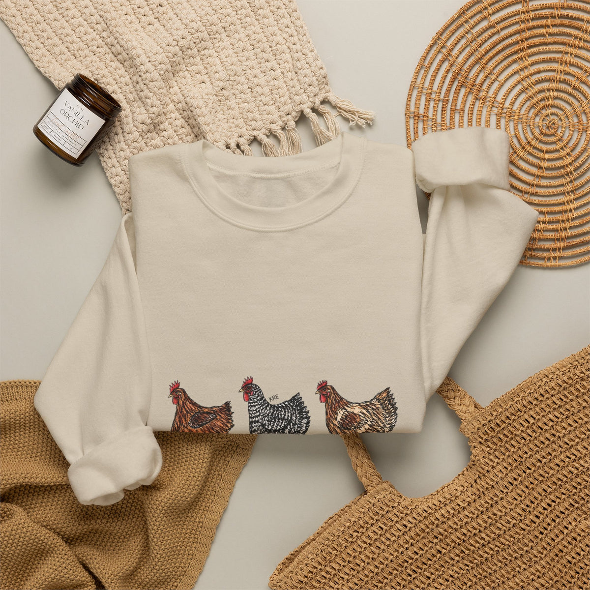 Cowboy chickens crewneck