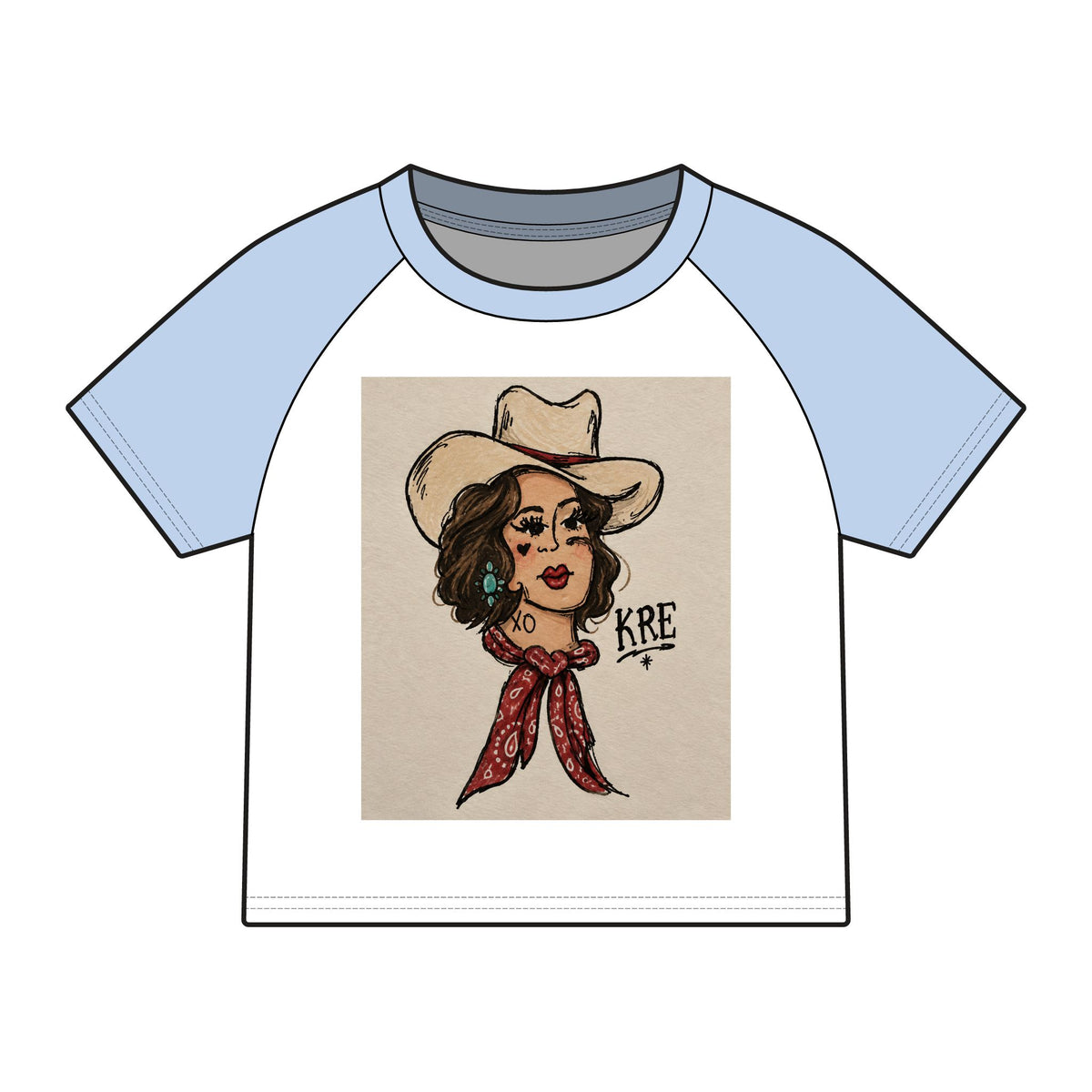 Rodeo rose micro baby tee