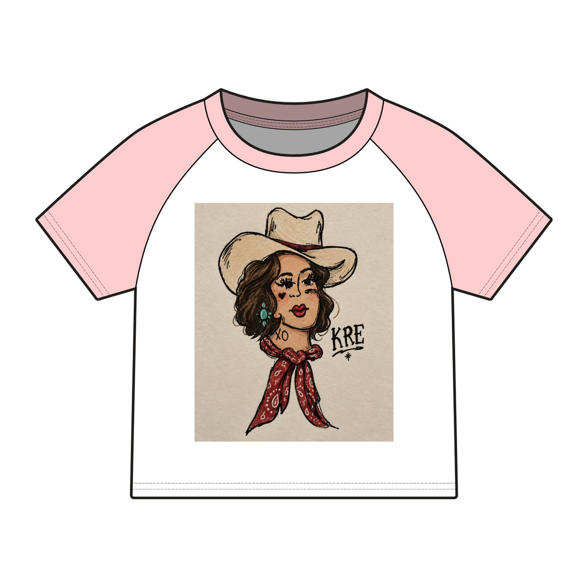 Rodeo rose micro baby tee