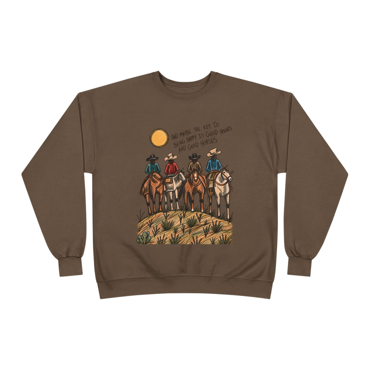 Good friends and good horses crewneck