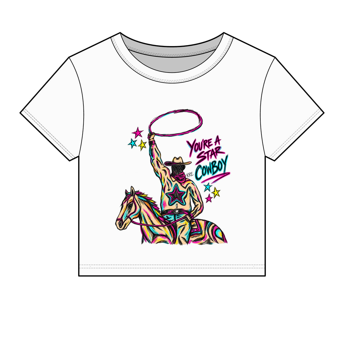 Star cowboy baby tee