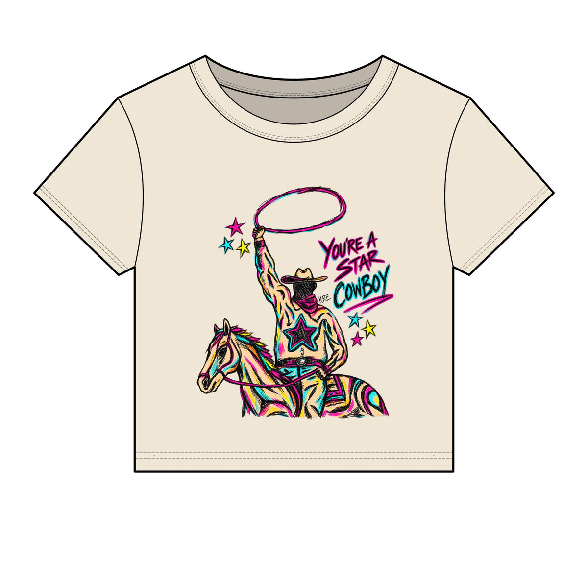 Star cowboy baby tee