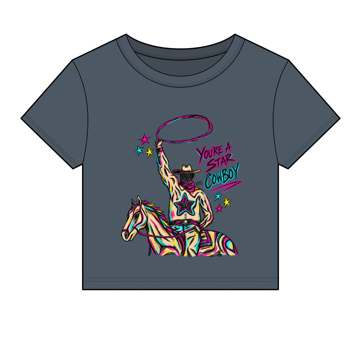 Star cowboy baby tee