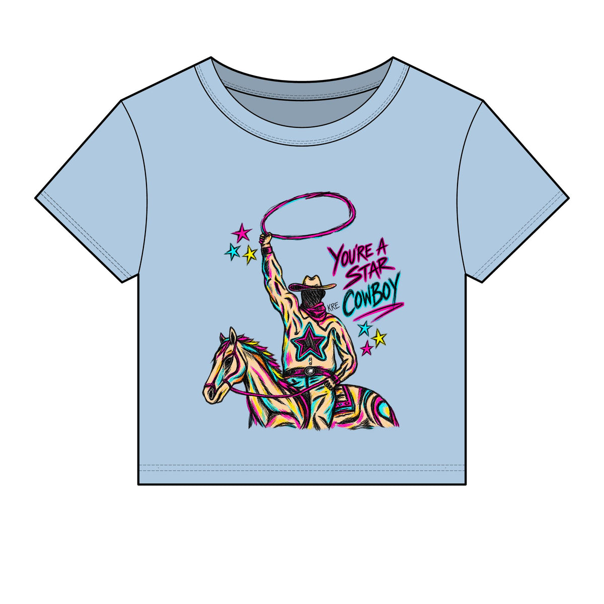 Star cowboy baby tee