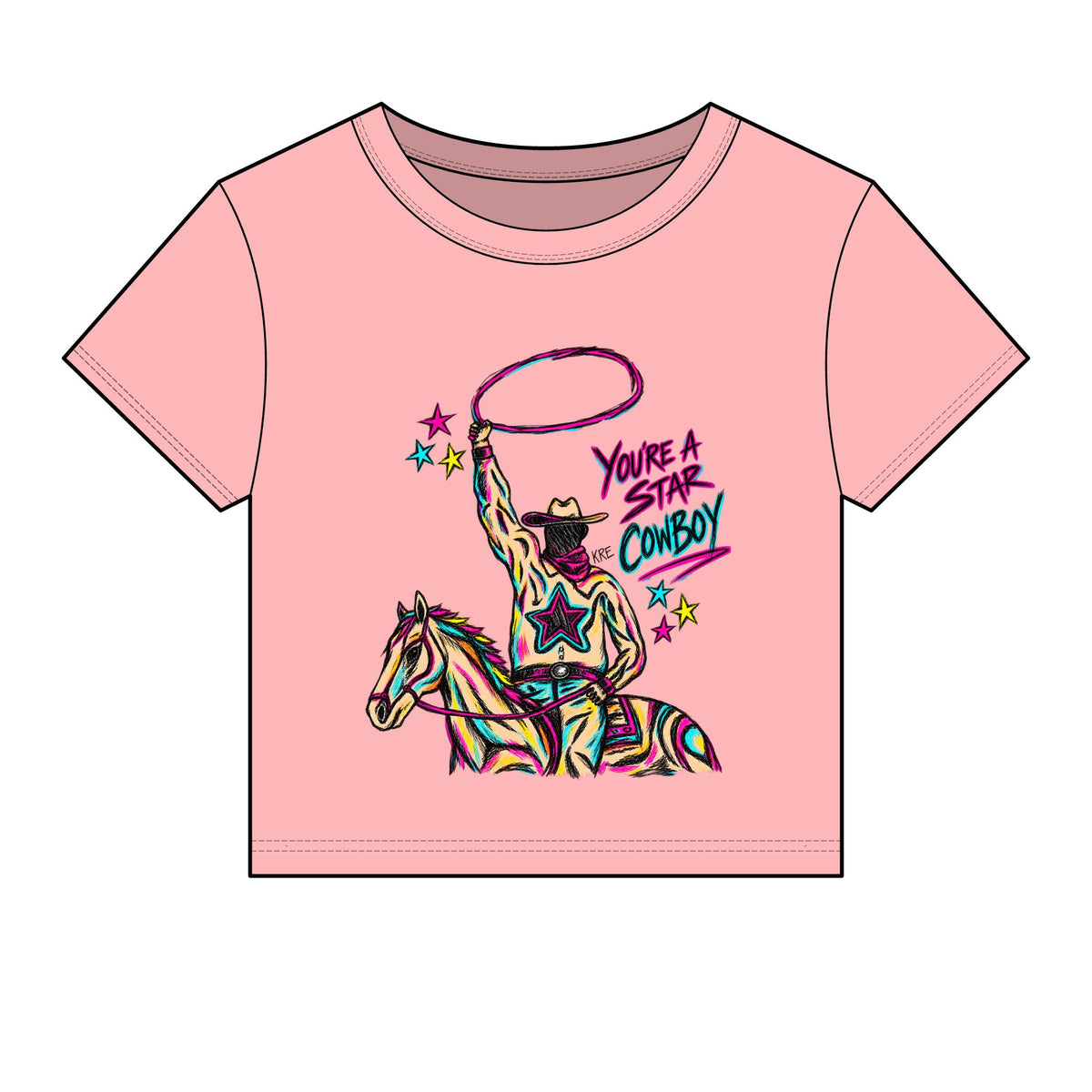Star cowboy baby tee