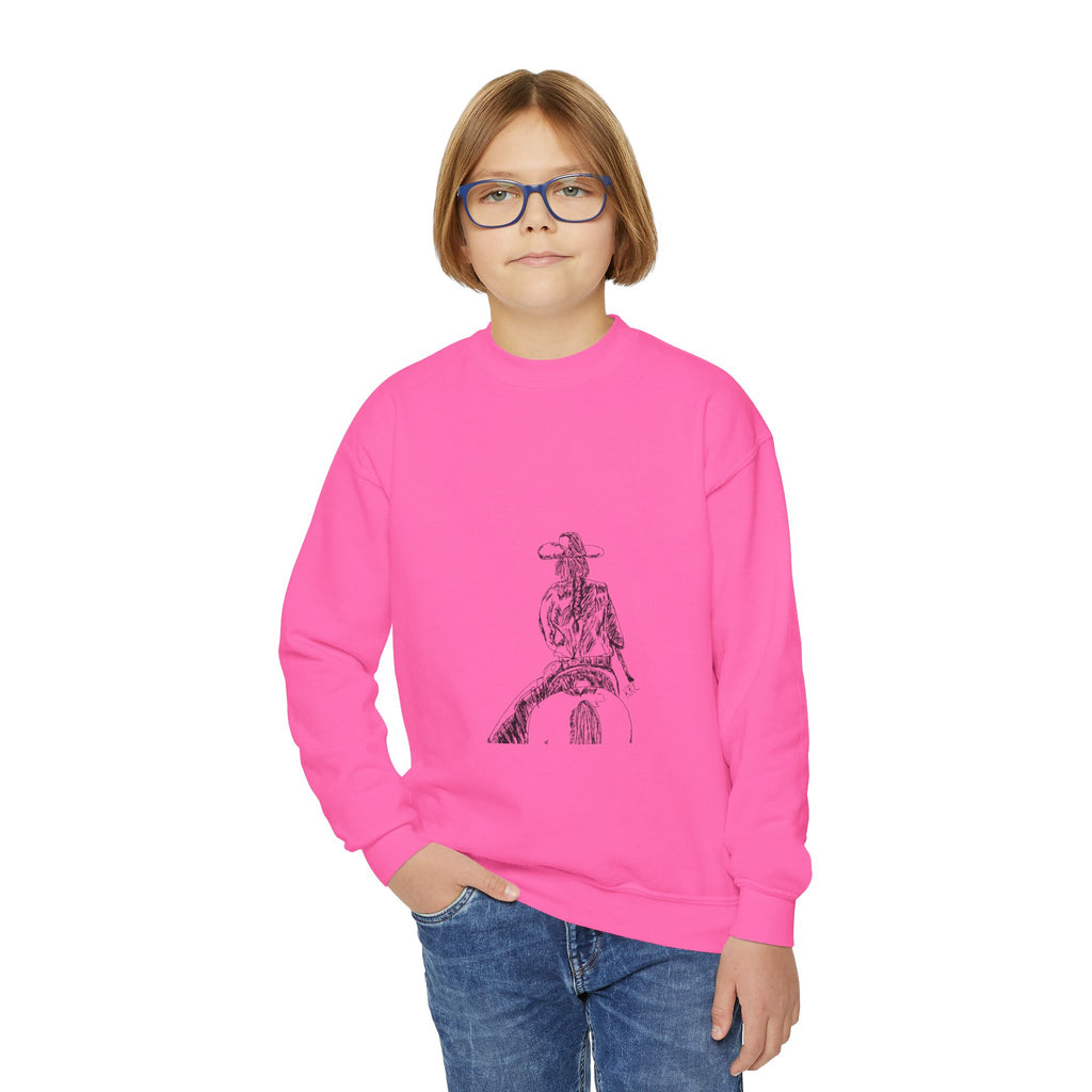 Youth Crewneck Sweatshirt cowgirl bible verse