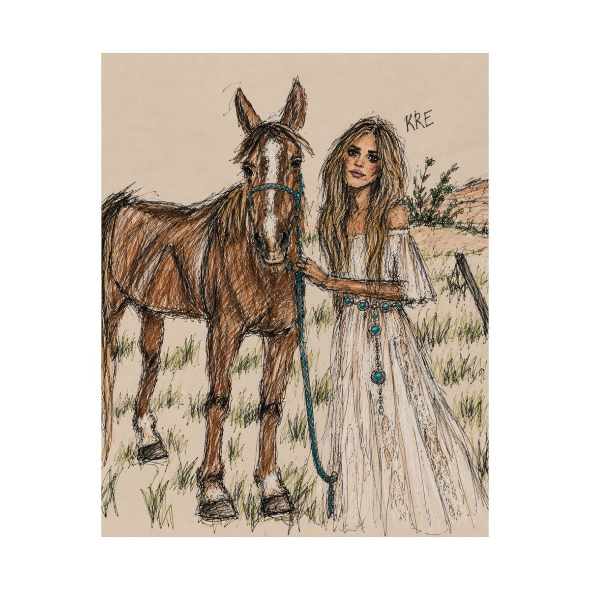 A girl and her horse poster