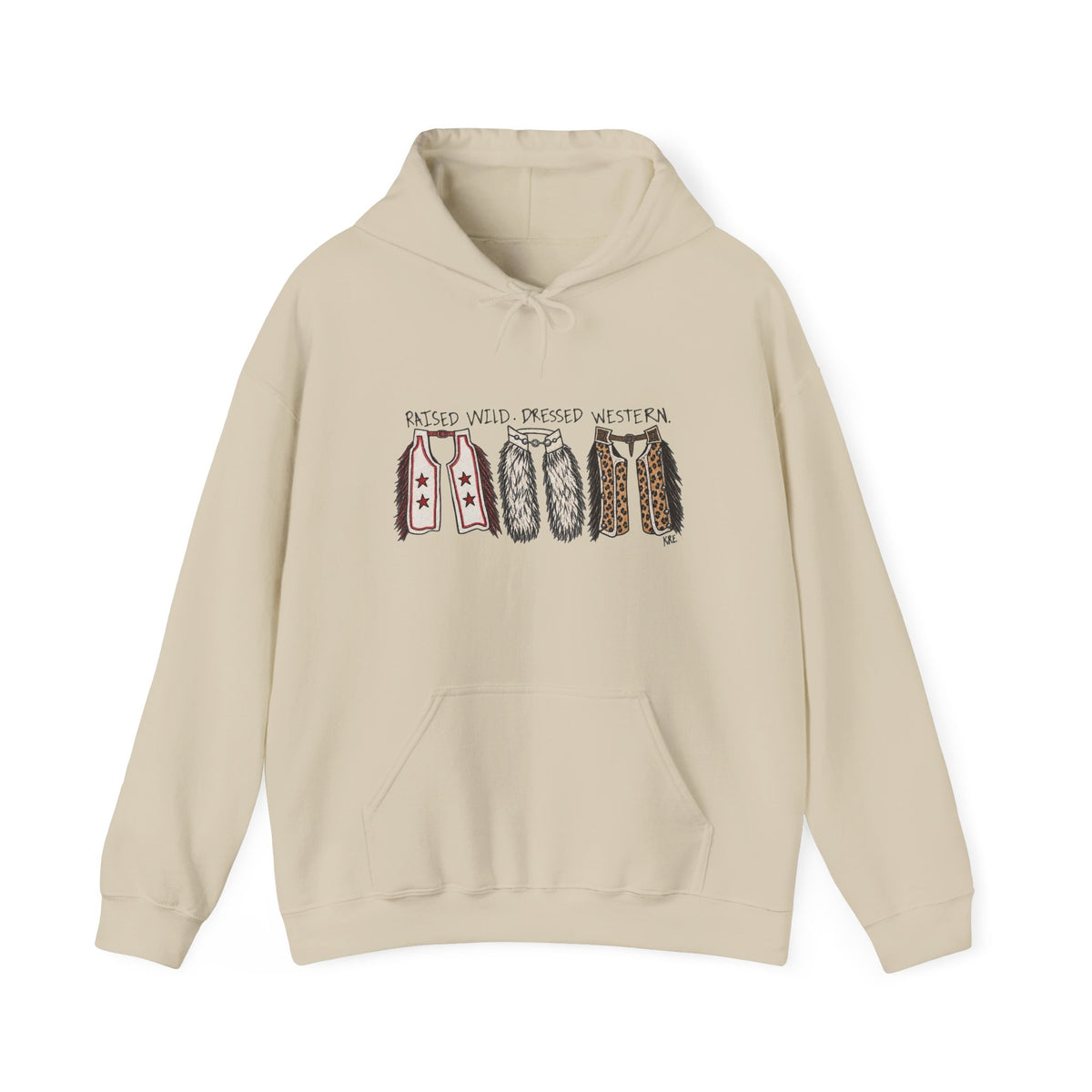 Raised wild dressed western Hooded Sweatshirt