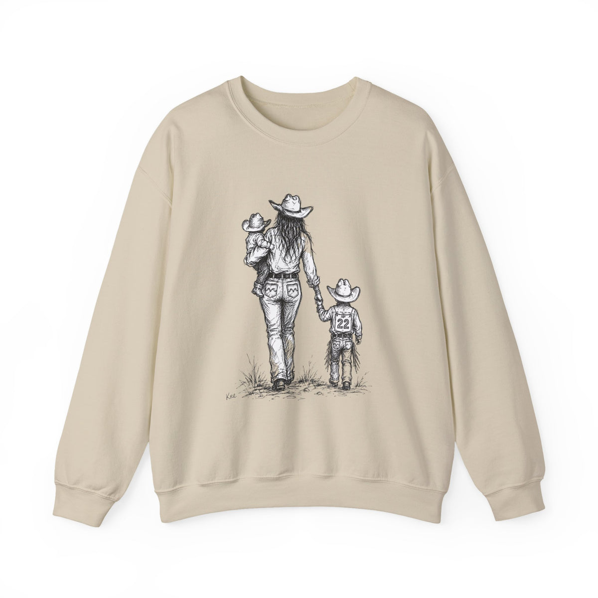 Mama and her cowboys Unisex Heavy Blend™ Crewneck Sweatshirt