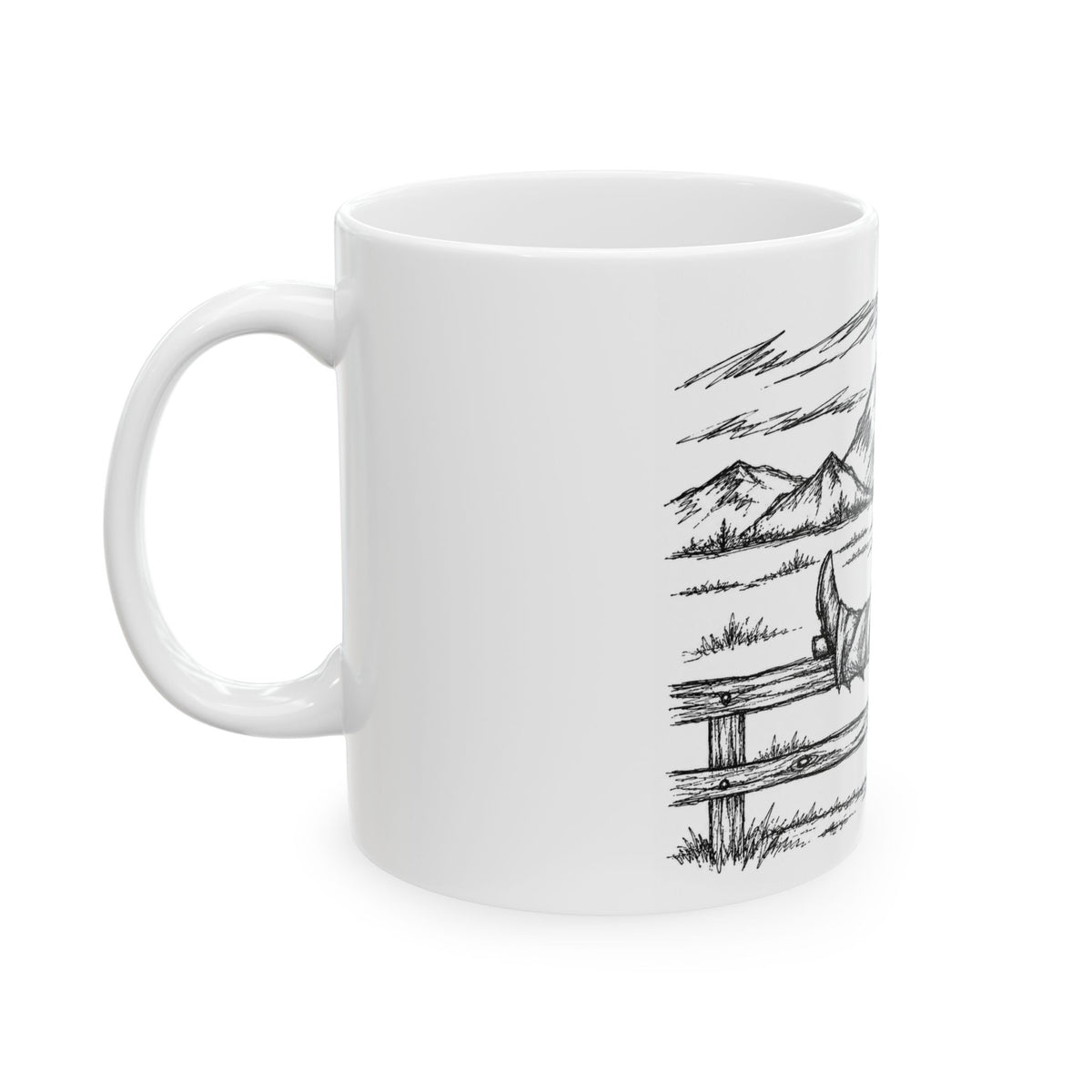 Western solitude ceramic mug