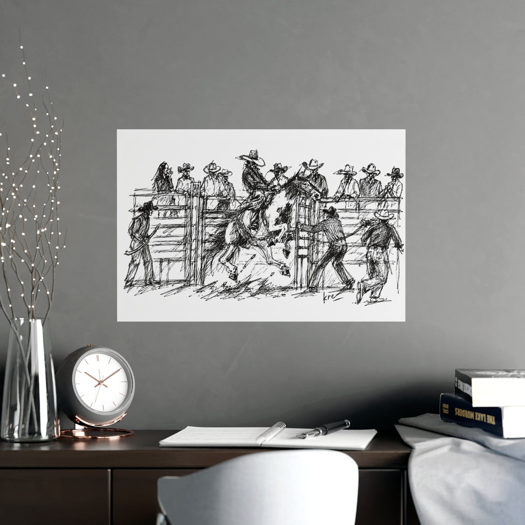 Bronc rider poster