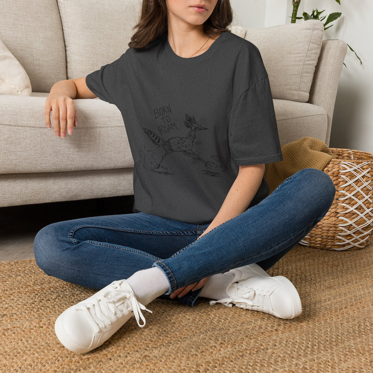 Born to roam roadrunner T-shirt with no color