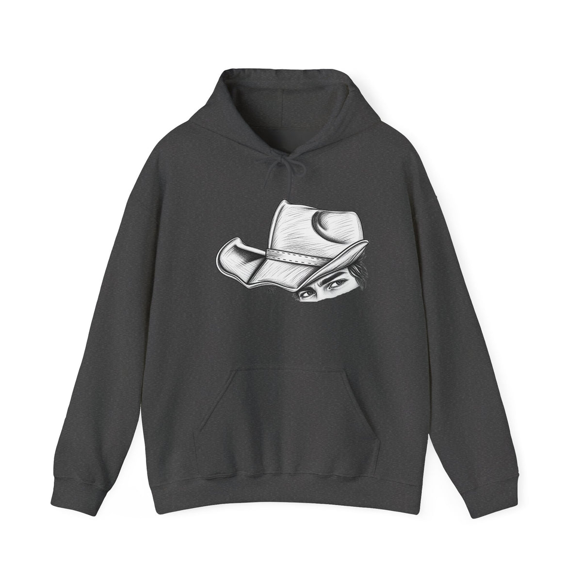 Hidden behind the brim Hooded Sweatshirt