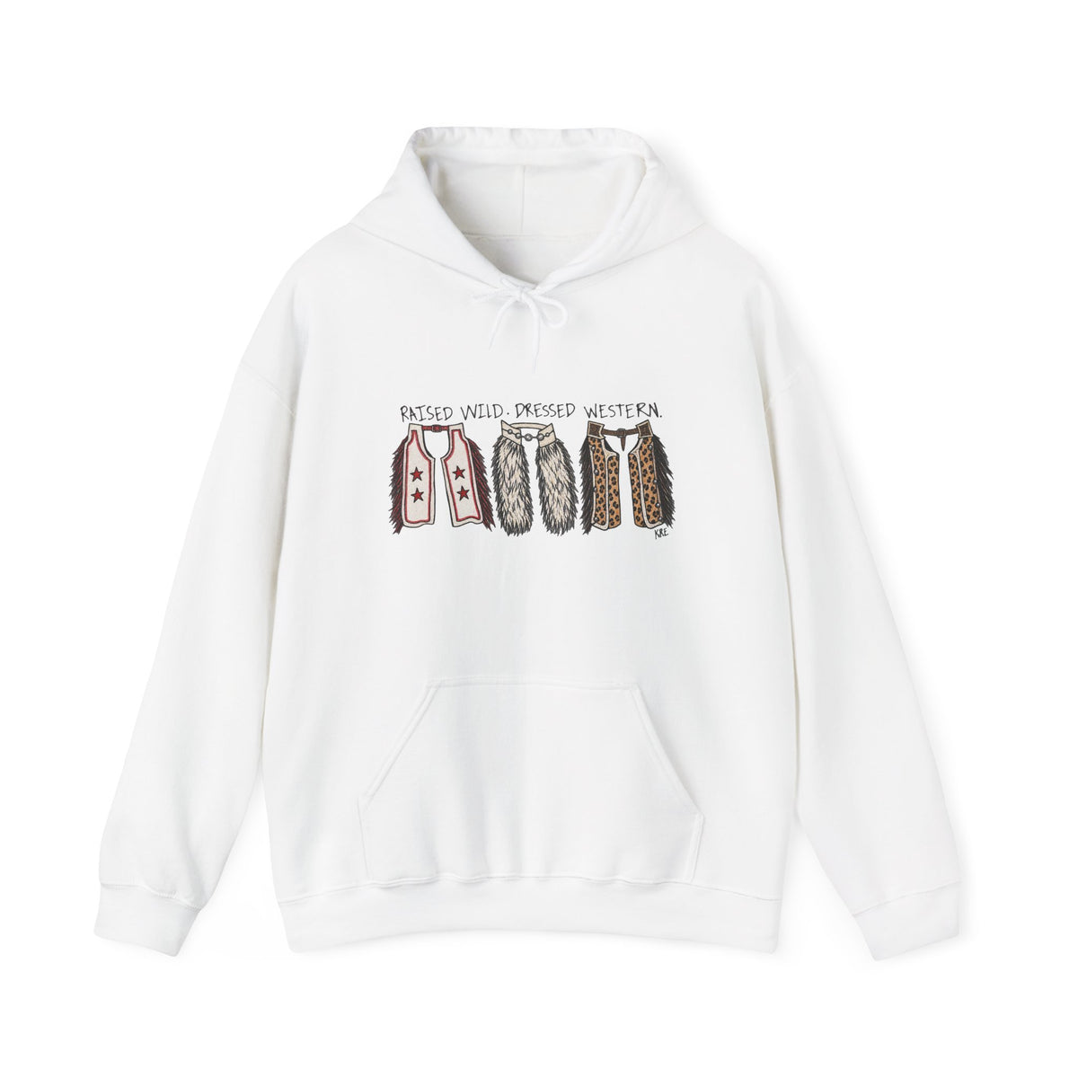 Raised wild dressed western Hooded Sweatshirt