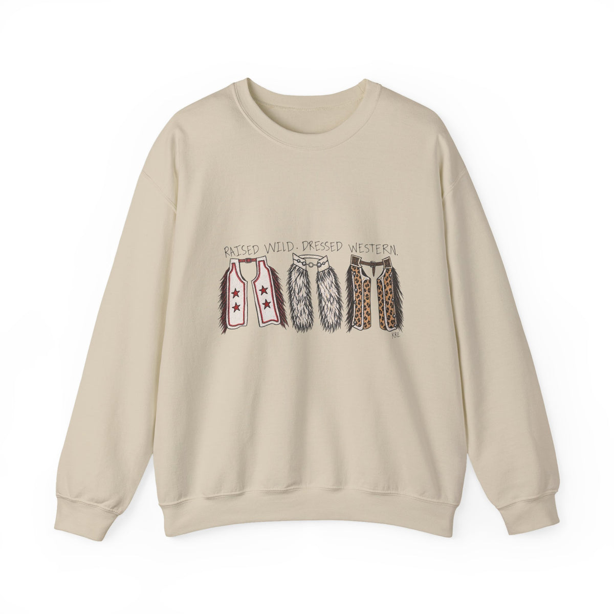 Raised wild dressed western Unisex Heavy Blend™ Crewneck Sweatshirt