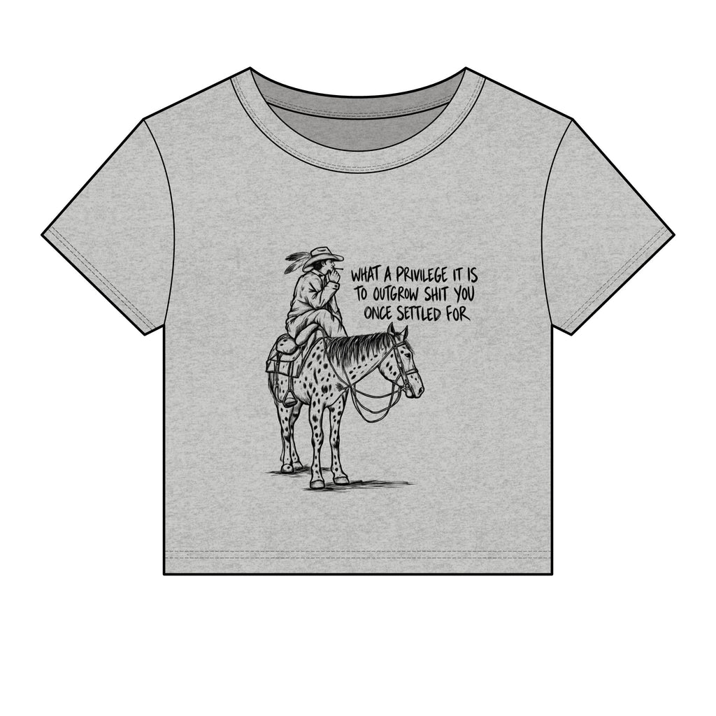 What a privilege micro rib baby tee