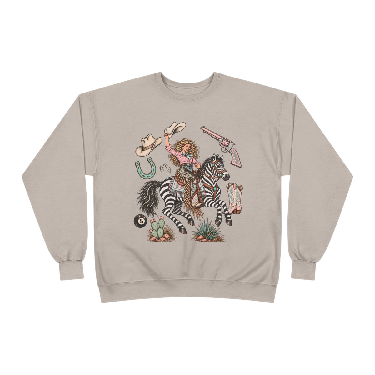 Zebra girl crewneck