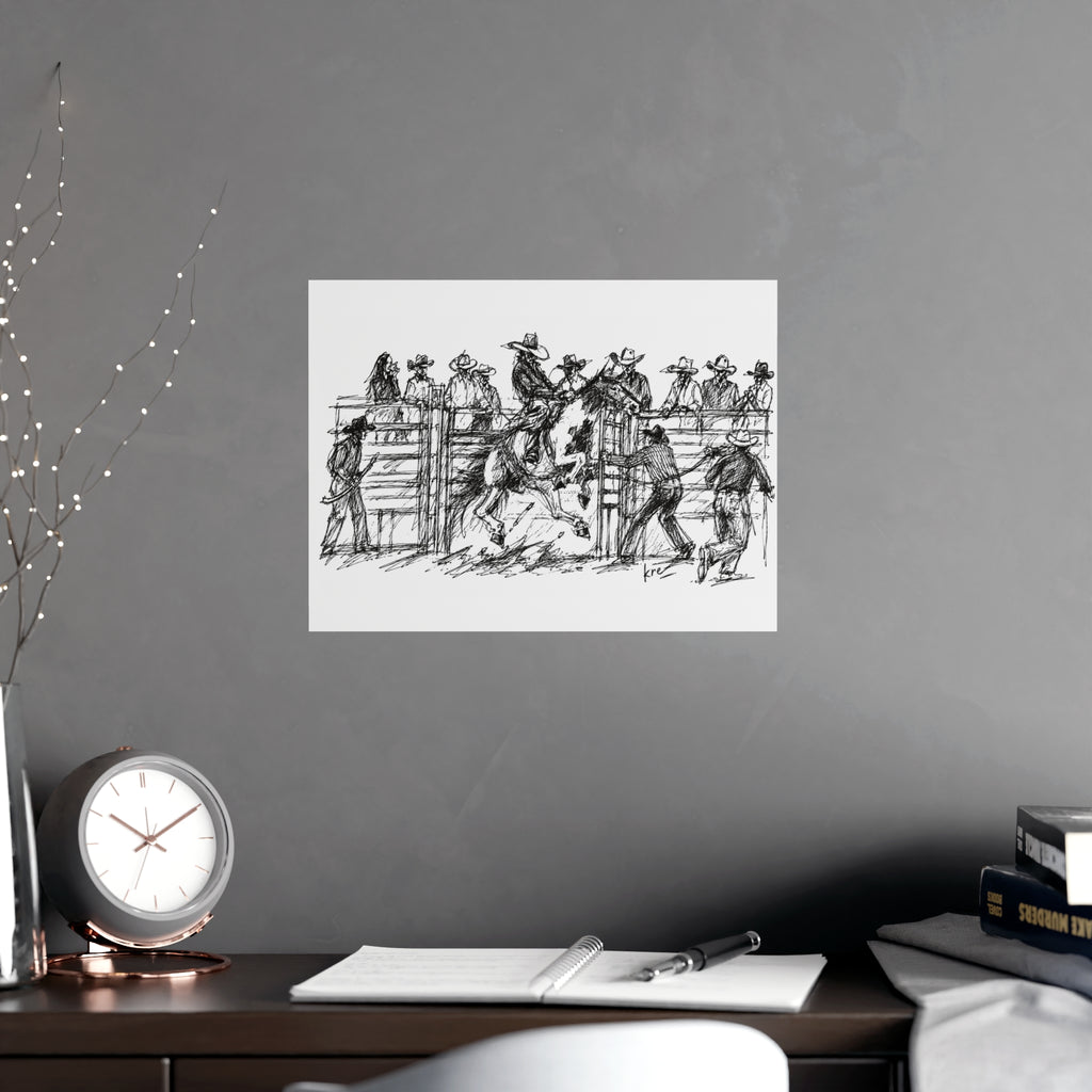 Bronc rider poster
