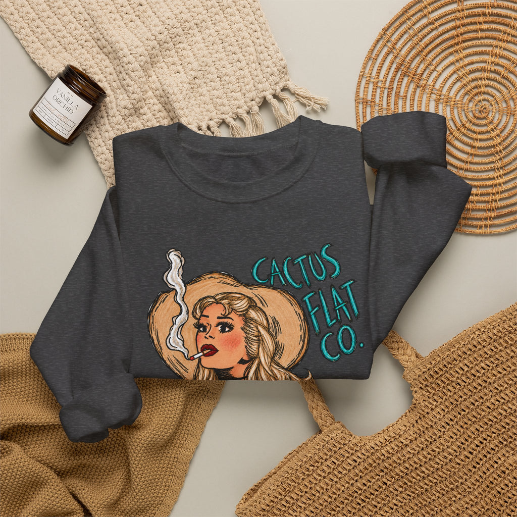 Cactus Flat Lady- Crewneck