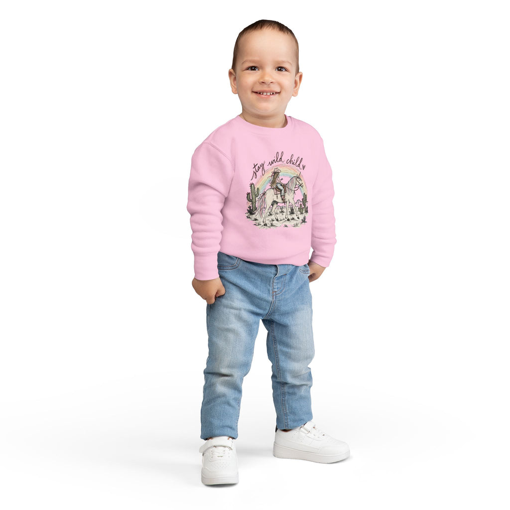 Stay wild child toddler crewneck