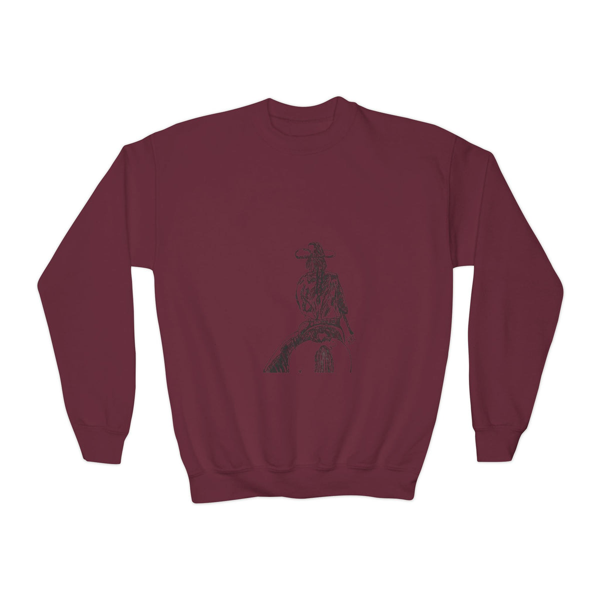 Youth Crewneck Sweatshirt cowgirl bible verse