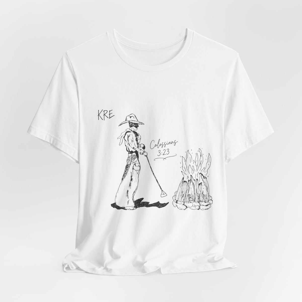 Cowboy bible verse Unisex Jersey Short Sleeve Tee